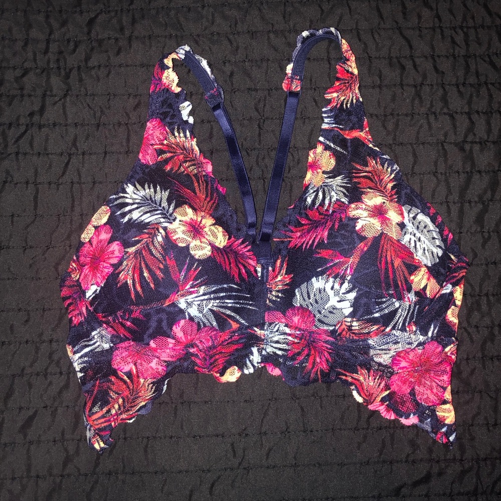 Blue Floral Bralette